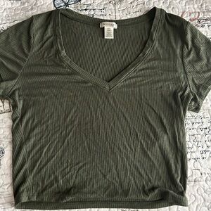 crocodile green crop top
